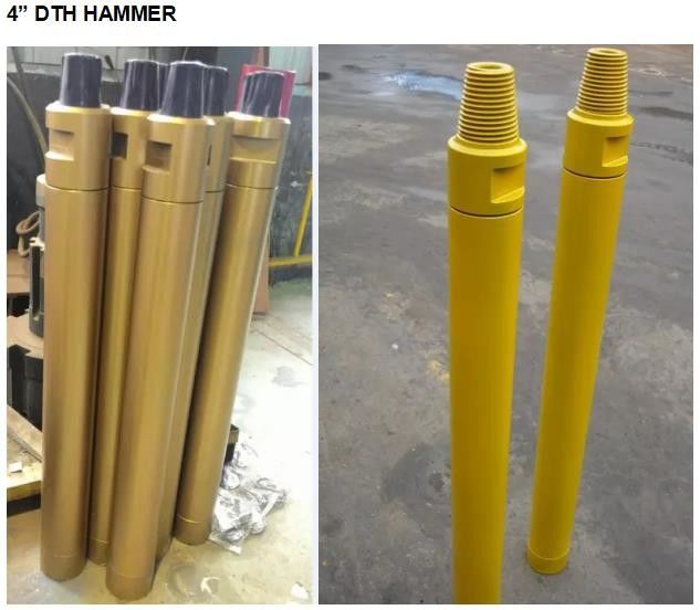 High Air Pressure 4" DTH Hammers And Bits For Tunneling Mining / Water Well