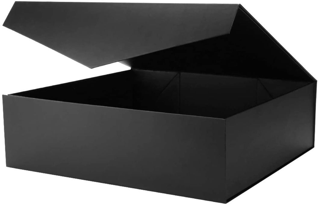 Large Gift Box with Lid, Easy Folding Cardboard Box Glossy Storage Box with Magnetic Closure for Garments/Shoes Packaging