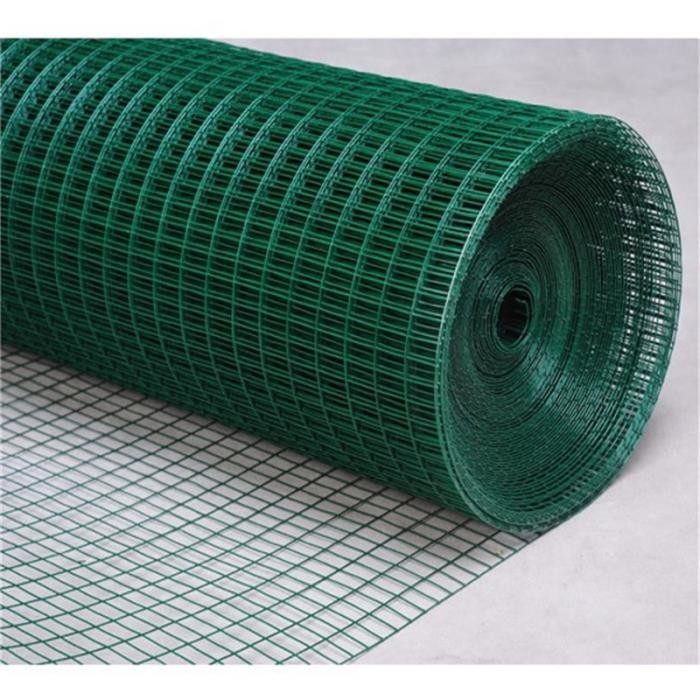 BWG8-BWG26 Green Powder Coated PVC Welded Wire Mesh Rolls 25mmx25mm