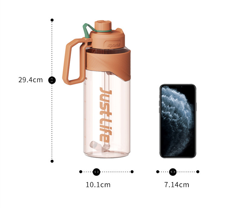 IFUN Large Outdoor bike 1 Litre Cycling Water Bottle With Handle And Straw