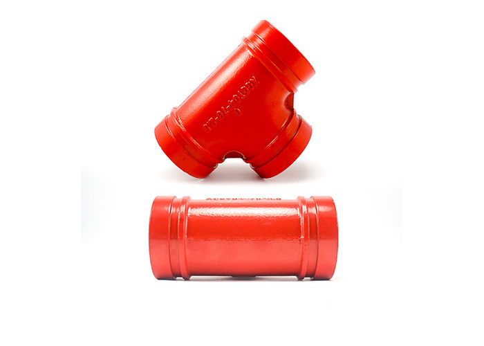 Durable Ductile Iron Pipe Fittings Grooved Reducing Tee Female Connection