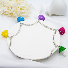 Christmas Gift Rainbow Stainless Steel Necklace Chain For Women Little Girls