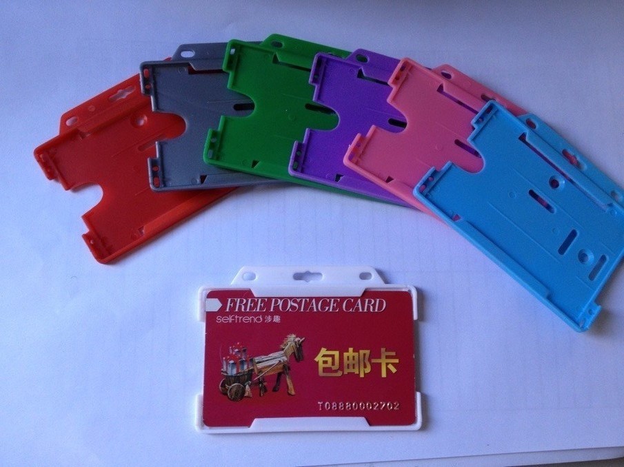 Trade Show Badge Holders For Exhibition , PVC Decorative Name Badge Holders