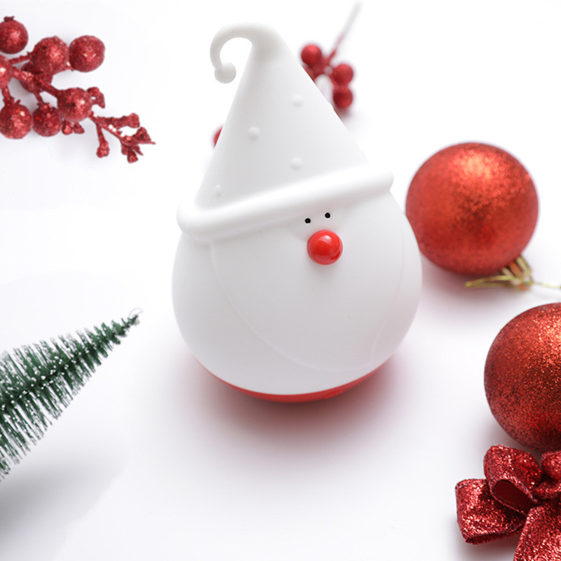 Christmas Night Light For Kids Lamp Cute Lamp 16 Colors Tap Silicone Kids Night Light USB Rechargeable Baby Night Lights