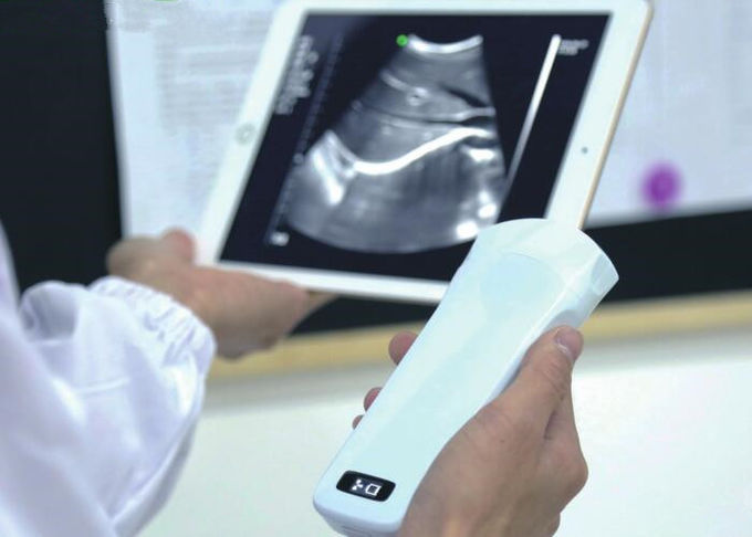 Mini Handheld Ultrasound Scanner Portable Color Doppler With Multi-Frequency 2-10MHz 128 Elements 64 Channels 6