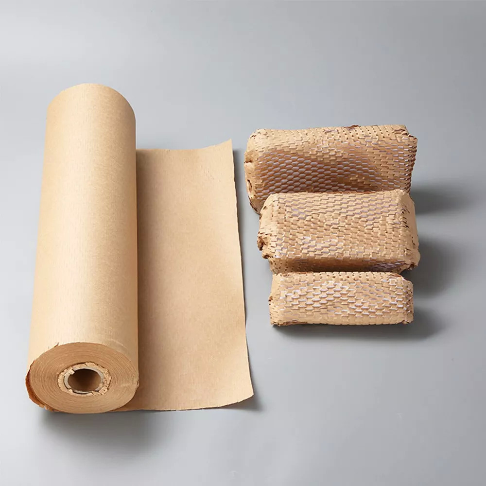 Recyclable Honeycomb Paper Wrap Sheet Packaging 50cm Width 100m Length