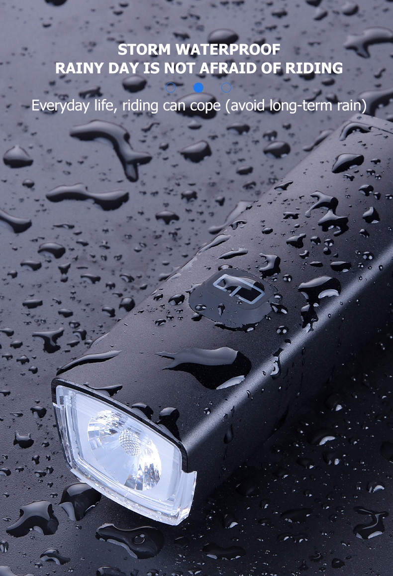 IPX6 Waterproof Front 600Lms LED Bicycle Light 2200mAh Battery USB Rechargeable