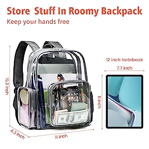 clear backpack