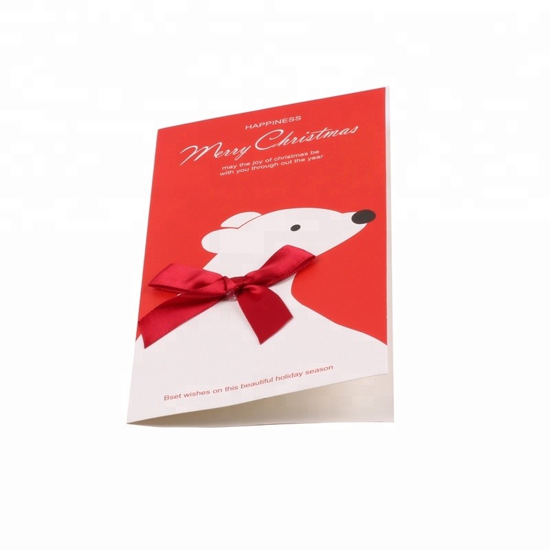 Custom Design Christmas Paper Greeting Card For Promotion Gifts Handmade Greeting Card with Envelope