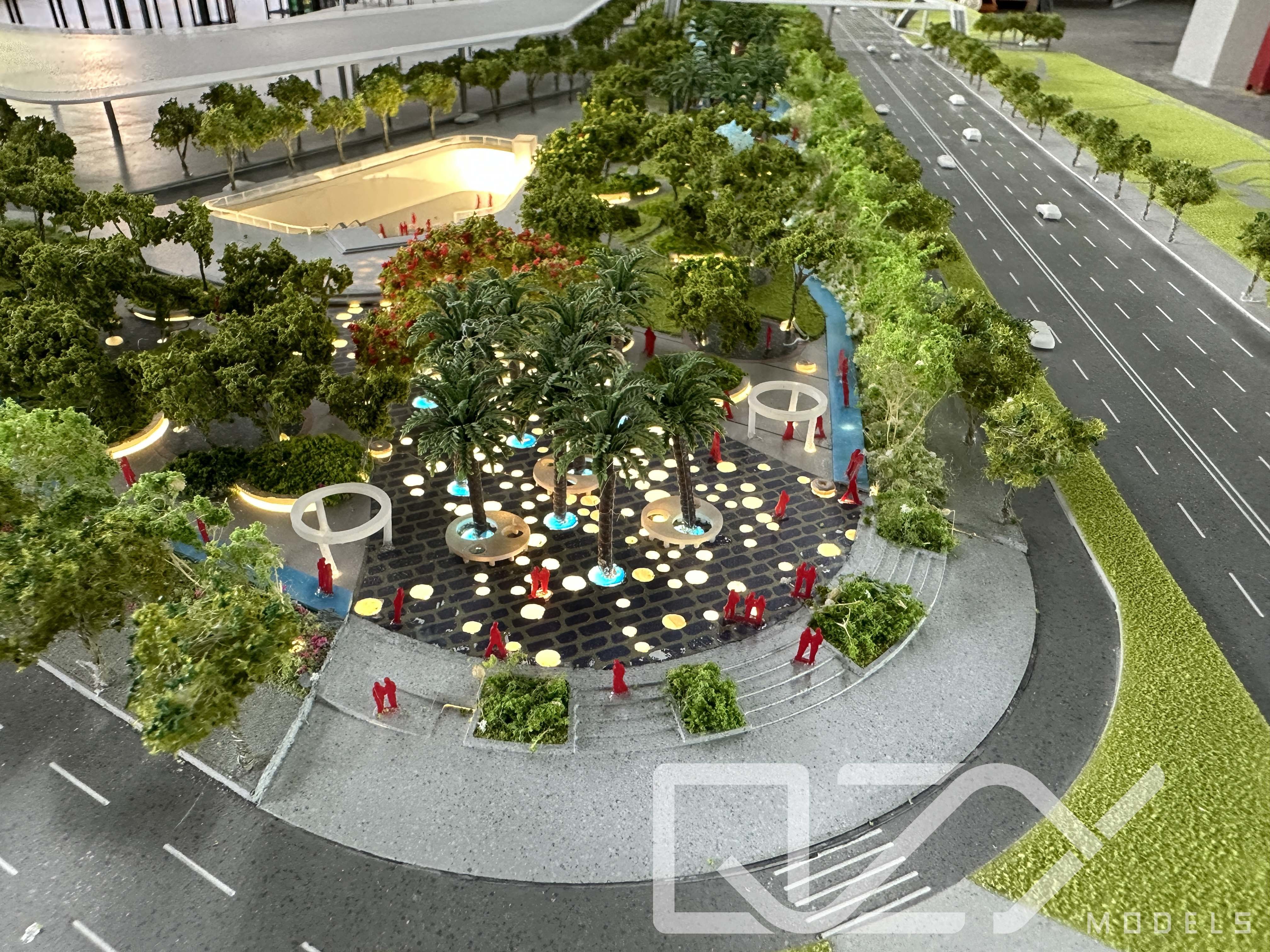 Sport Oasis L&B Landscape Models With Flower Tree Street Models Government project display
