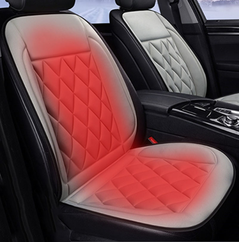 Leather Heated Car Seat Cover , Far Infrared Heating Seat Cushion SHEERFOND OEM