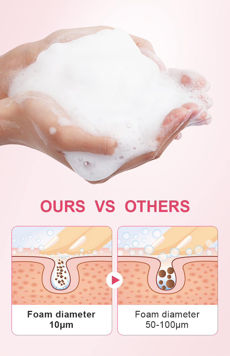 Private Label OEM Amino Acid Whipped Lash Shampoo Cleansing Foam Mousse Face Wash Makeup Remover Mousse Facial Cleanser