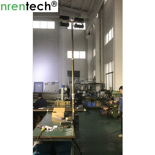 3.5m pneumatic telescopic mast inside wires for mobile light tower, fire truck lighting