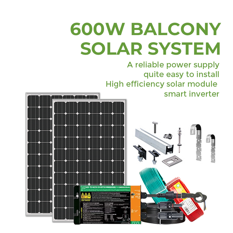 Polycrystalline Silicon Solar Power Panel Kit Off Grid Inverter Charger 600 Watt
