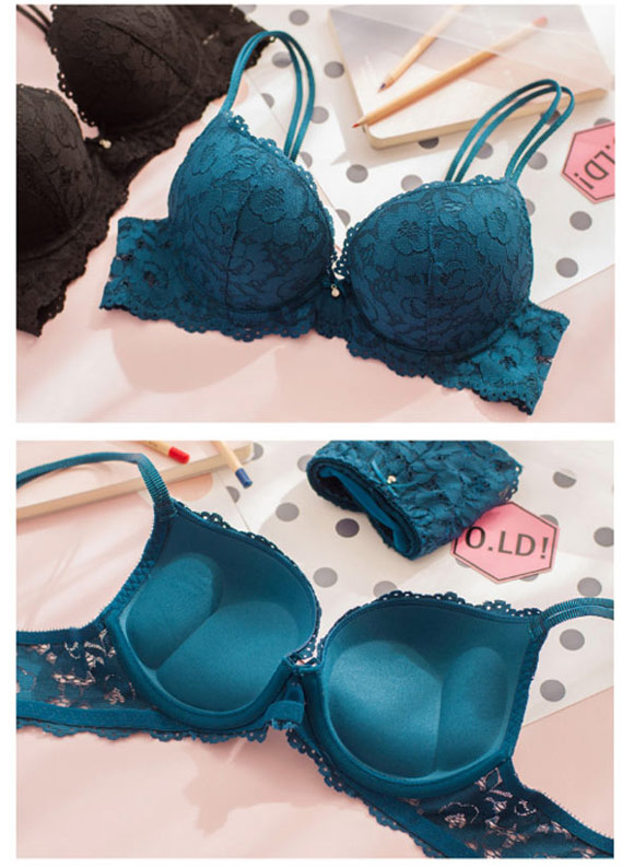 blue lace underwear sets