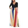 Buy cheap Newest Design Women V-neck Maxi Dress Plain Loose Swing Casual Long Jumpsuit from wholesalers
