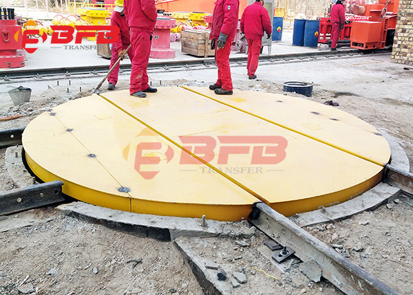 200 Ton Turn Table Rail Rotating Platform For Locomotive Railway