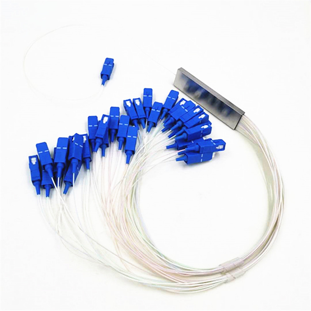 Fast Delivery Mini Module Steel Tube Type Fiber Optical Splitter 1*32 White odf plc splitter