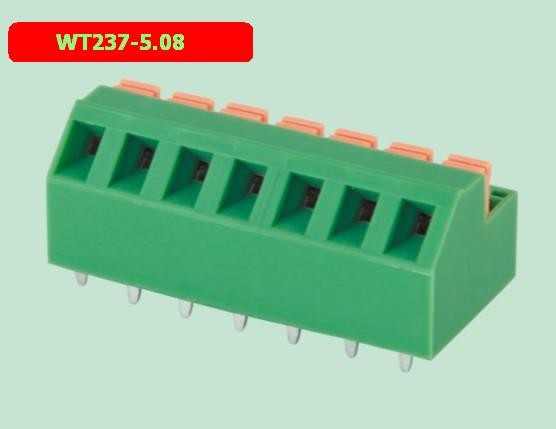 WT237-5.08 pcb spring type terminal block, spacing 5.08, factory direct sales