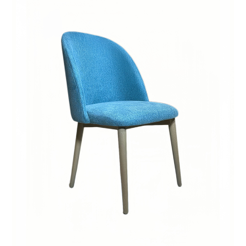 Hotel Furniture Wholesale Northern Europe Restaurant Solid Wood Fabric Chair Dining Room