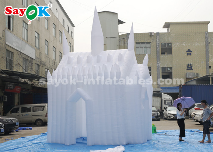 White 210D Oxford Cloth Inflatable Bouncy Castle For Children Customized Size