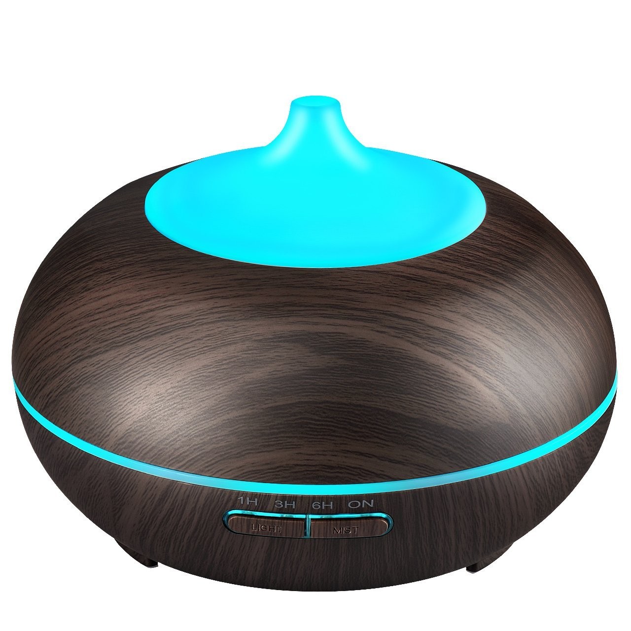 Whisper - Quiet 300ml Wood Grain Ultrasonic Cool Mist Humidifier