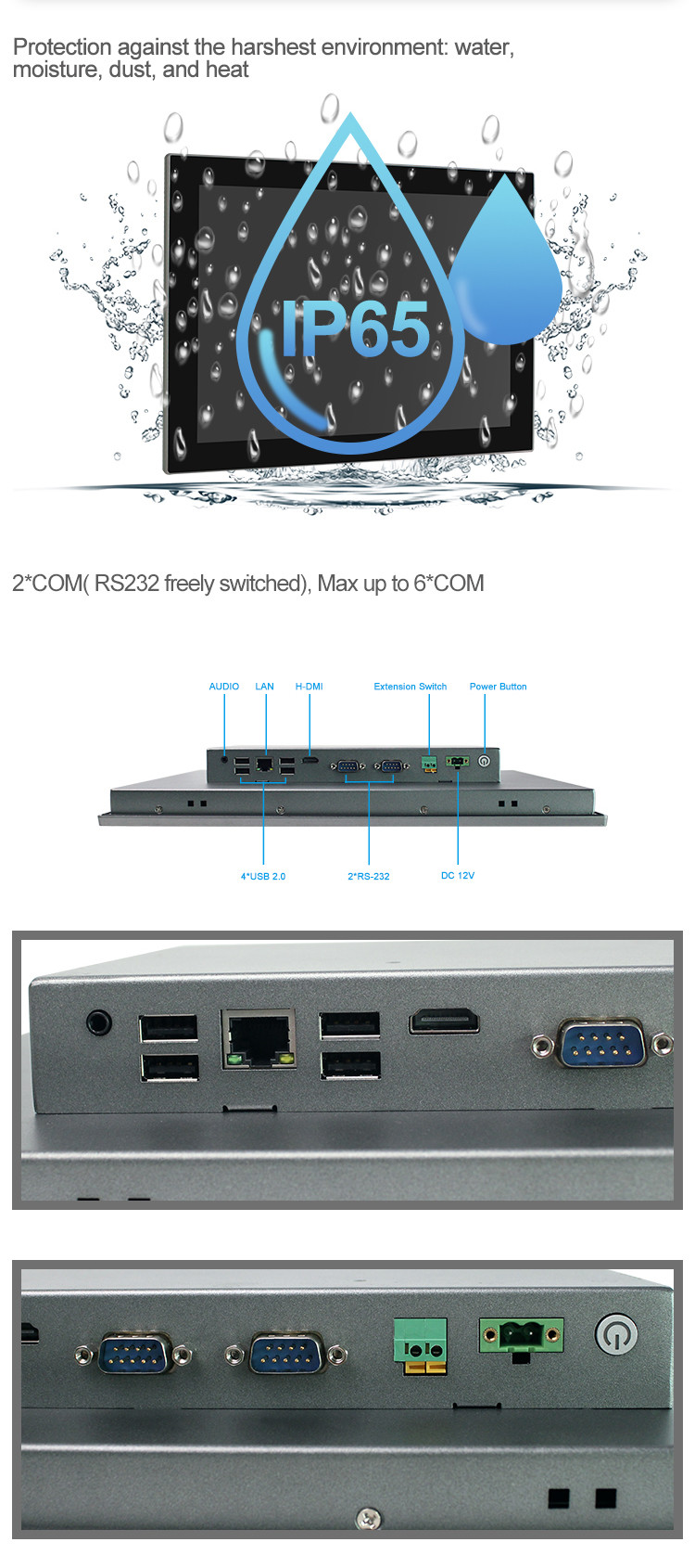 Medical 400nits Android Tablet Pc Monitor , 4G WIFI PCAP 20W Industrial Touch Screen Pc