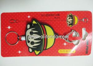 Buy cheap Custom retractable pvc wrap cartoon girls design badge reel plastic pull reel with clip product