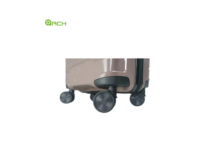 Supplier PP Hard Sided Travel Trolley Luggage with Double Spinner Wheels