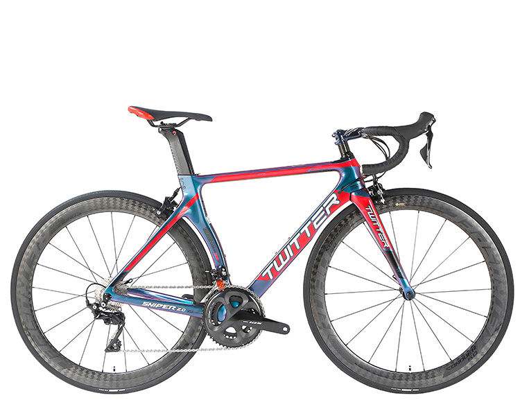 Top Notch Carbon Fiber Road Bike , Mens Carbon Road Bike 7.9kg Net Weight