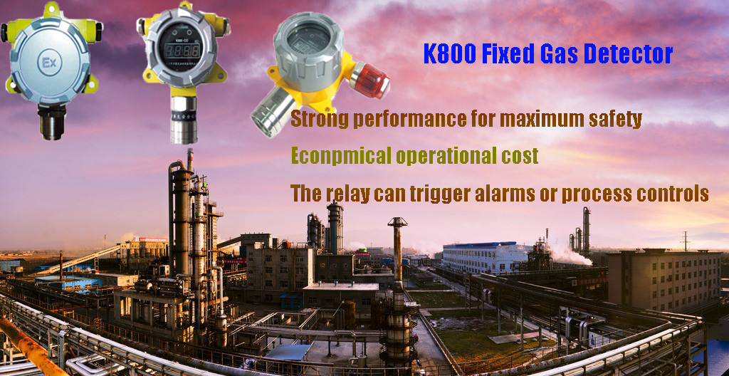 IP66 K800 Fixed Gas Leak Detector Stainless Steel 24V DC For 10ppm Chloride