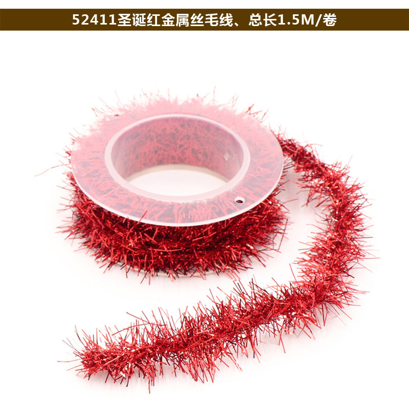 Shinny Wired Wrapping Paper Rope 100m Paper Twist Rope Rose Silver