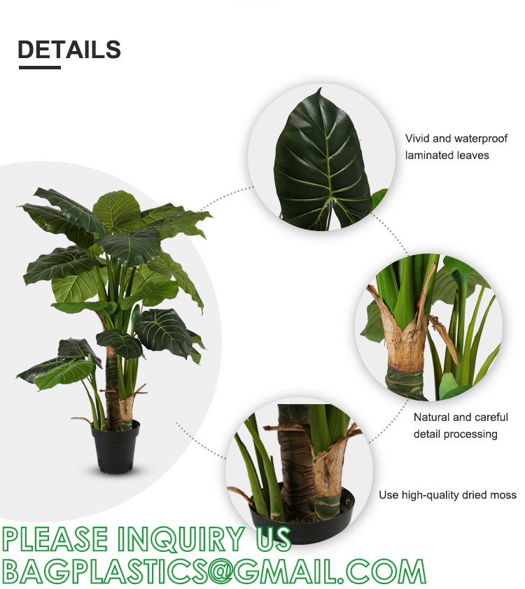 Artificial Monstera Deliciosa Plant 37" Fake Tropical Palm Tree, Perfect Faux Swiss Cheese Plants in Pot