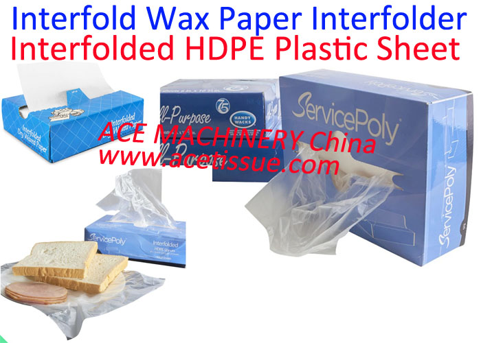 interfolded plastic sheet making machine