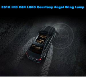 China New Auto Led!!! 2018 Led Car Logo Courtesy Angel Wing Lamp on sale