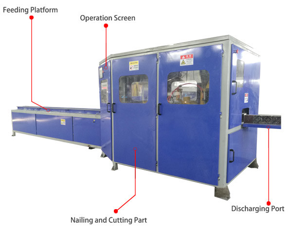 6 M3/8 H Automatic Multilayer Plywood Pallet Block Machine From China