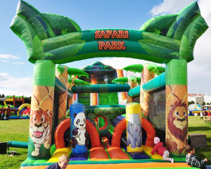 school Commercial Inflatable Slide Obstacle Jumping Bouncy Castle