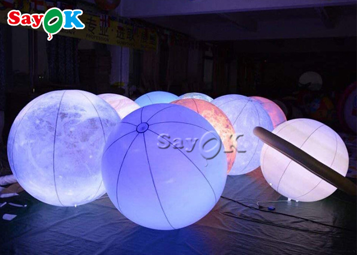 0.25mm PVC 60 Inches Inflatable Saturn Planet Balloons For Educational Institution