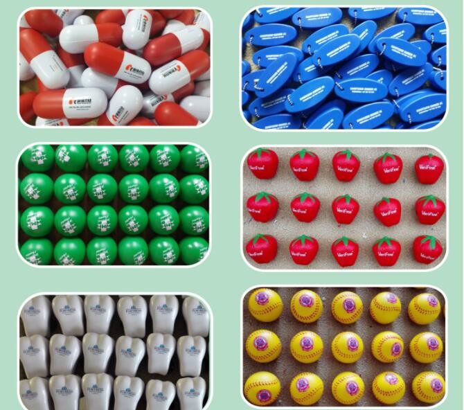 Pu Foam Stress Ball Heart Shape Promotional logo printed anti stress balls safe, non-toxic gift items branding items