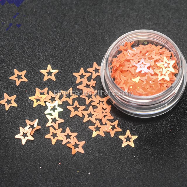 Versatile Open Star Nail Glitter Hollow Star Shape for Toys and Gift Craft Projects
