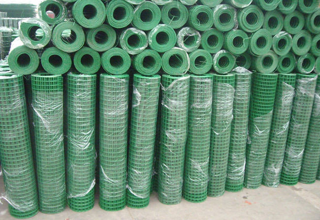 25.4mm Green Vinyl Coated Welded Wire Mesh Panels BWG 16 Gauge