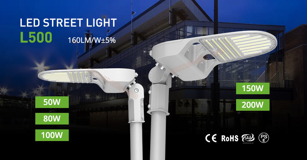 160lm/W 50W Led Waterproof Street Light IP66 AC 100-240V
