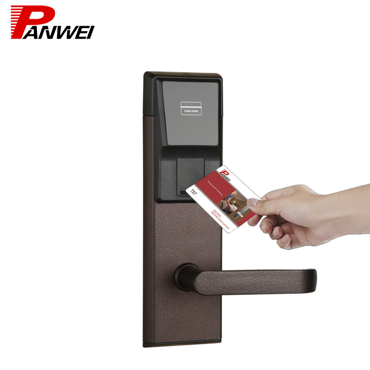 Panwei factory wholesale hotel lock access by RFID card with free software management
