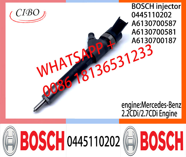 BOSCH Common fuel Injector 0445110201 0445110202 A6130700587 A6130700581 A6130700187 for Mercedes-Benz 2.2CDi/2.7CDi