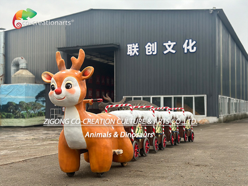 Customized Christmas Deer Scooters Attraction For Shopping Center Playground Attractions