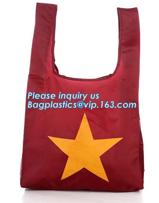Promotion Custom Eco Friendly Sublimation Polyester Folding Shopping Bag,Promotional Sports Gym Sack Polyester Drawstrin