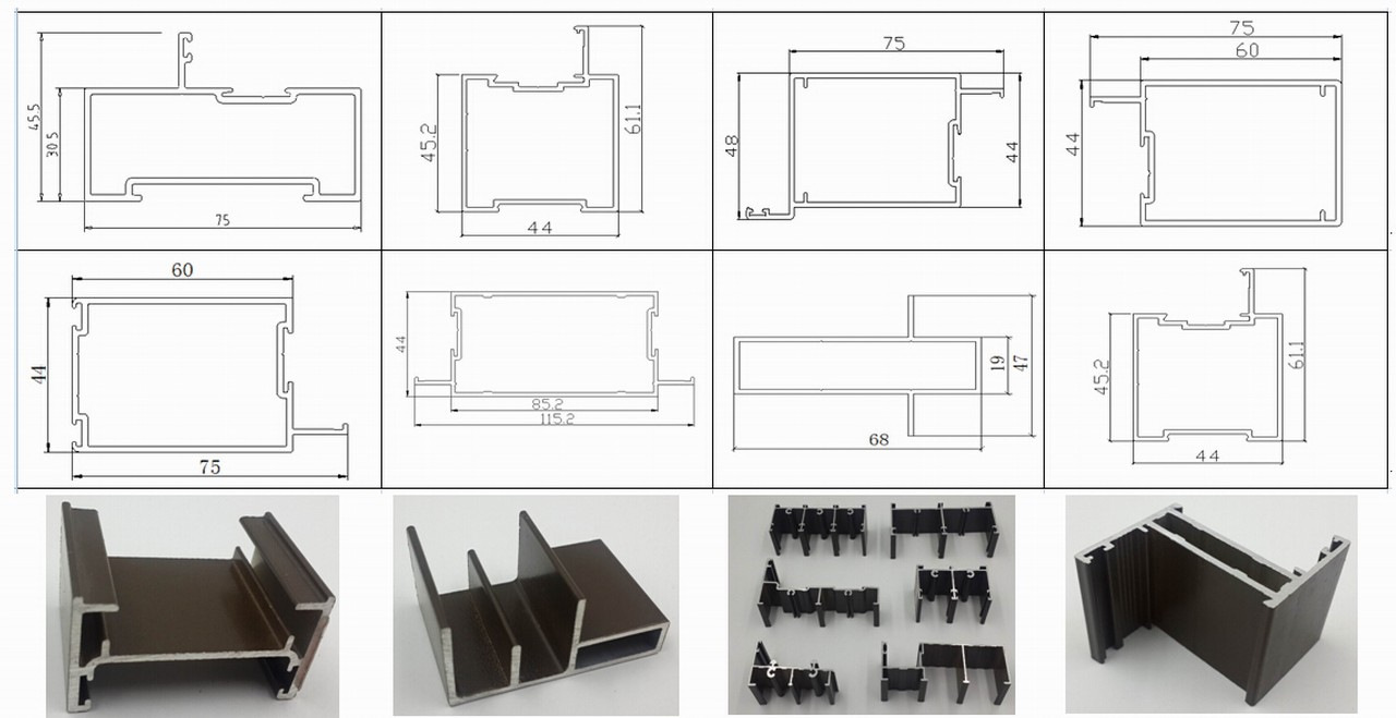 High Quality Anodized Aluminum Curtain Wall Profiles