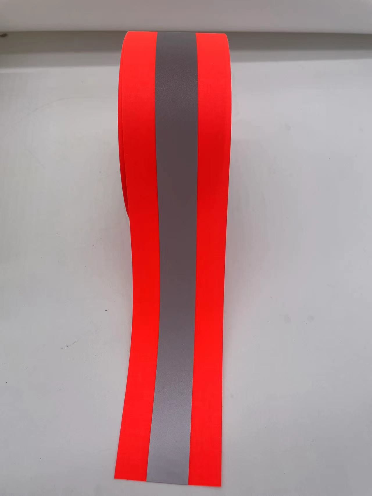 Silver Orange Flame Retardant Reflective Tape 5cm / 7.5cm Width For Safety Wear