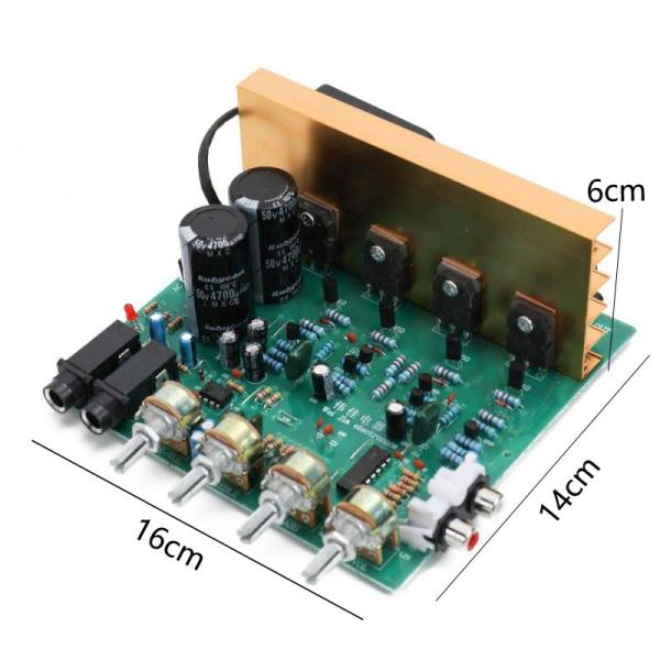 100W 2.0 Channel Audio Amplifier Board PCB Module 16x14x6cm