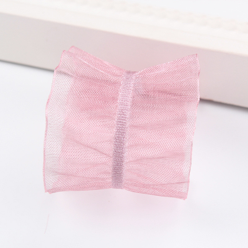 25mm|38mm Wrinkle Edge Polyester Organza Ribbon for DIY Hair Ribbon Bow